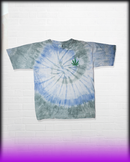 VINTAGE CANNABIS TIE DYE T-SHIRT